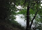 Am Ufer des Schmalen Luzin, Feldberger Seenlandschaft. : See, Bäume, Kanu